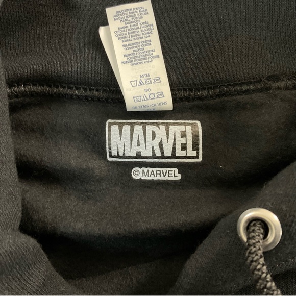 MEN’S MARVEL THE INFINITY SAGA LOGO SURROUND HOODED SWEATSHIRT SIZE: XL / BLACK - Picture 8 of 12